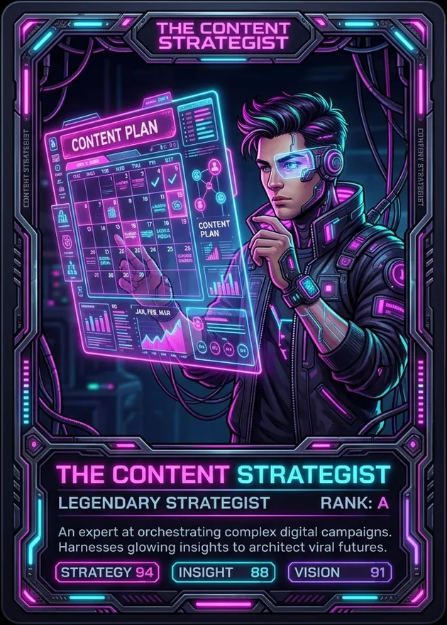 Carta Content Strategist de Invokard, calendario editorial
